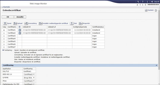 Illustration af webbrowser-skærm