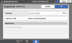 Operation panel screen illustration