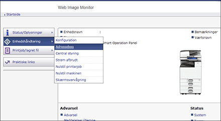 Illustration af webbrowser-skærm