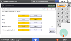 Operation panel screen illustration