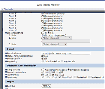 Illustration af webbrowser-skærm