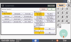 Operation panel screen illustration