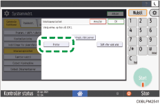 Operation panel screen illustration