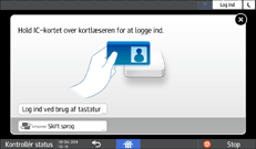 Operation panel screen illustration