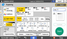 Operation panel screen illustration