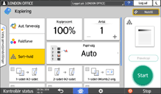 Operation panel screen illustration