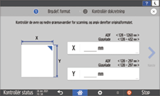 Operation panel screen illustration