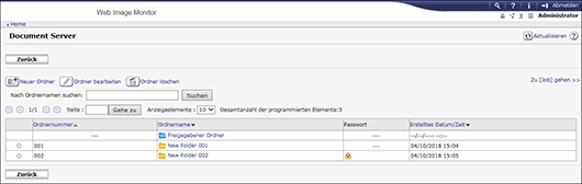 Webbrowser-Bildschirmdarstellung