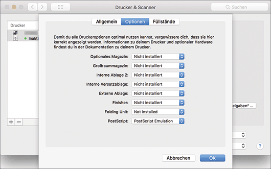 Abbildung Treiberbildschirm