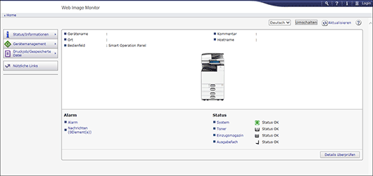 Abbildung Bedienfeld-Display