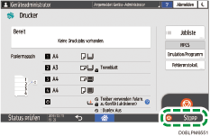 Abbildung Bedienfeld-Display