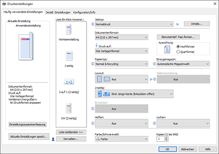 Abbildung Treiberbildschirm