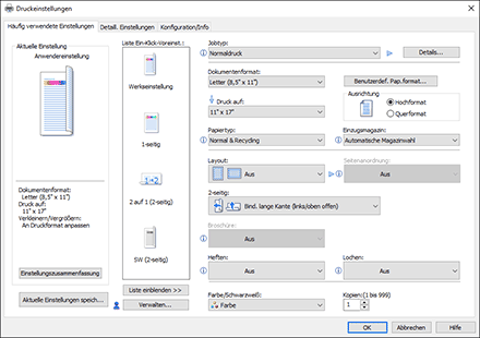 Abbildung Treiberbildschirm