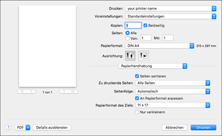 Abbildung Treiberbildschirm