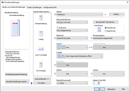 Abbildung Treiberbildschirm