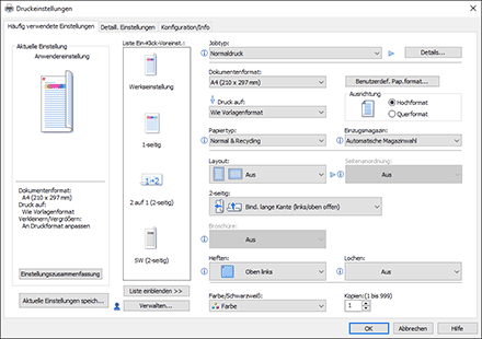 Abbildung Treiberbildschirm