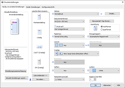Abbildung Treiberbildschirm