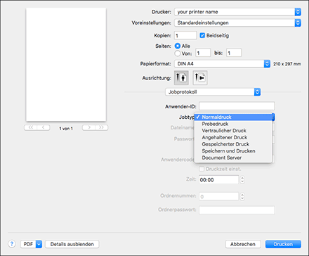 Abbildung Treiberbildschirm