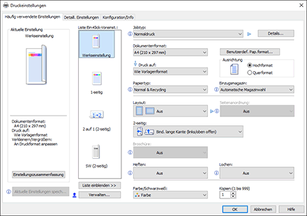 Abbildung Treiberbildschirm