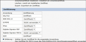 Webbrowser-Bildschirmdarstellung