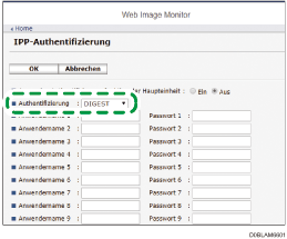 Webbrowser-Bildschirmdarstellung