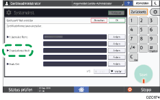 Abbildung Bedienfeld-Display