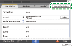 Abbildung Bedienfeld-Display