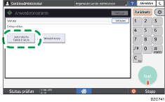 Abbildung Bedienfeld-Display