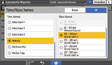 Εικόνα οθόνης πίνακα χειρισμού
