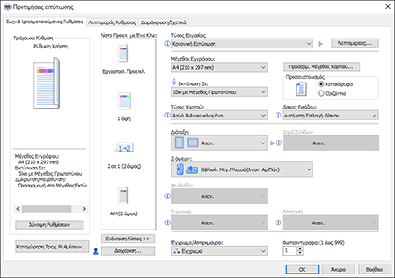 Εικόνα της οθόνης του προγράμματος οδήγησης