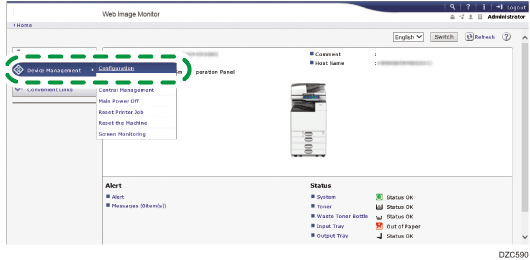 Web browser screen illustration