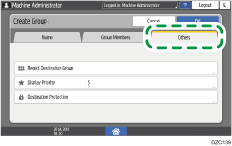 Operation panel screen illustration