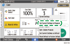 Operation panel screen illustration