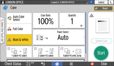 Operation panel screen illustration