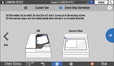 Operation panel screen illustration