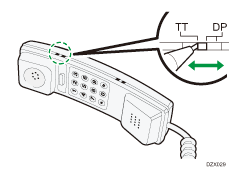 illustration of specifying the handset line type