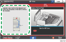 Operation panel screen illustration