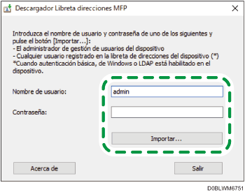 Ilustración de la pantalla del sistema operativo