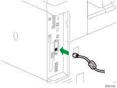 Ilustración del puerto gigabit Ethernet, ilustración con leyenda numerada