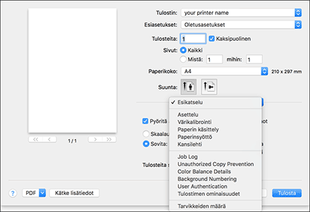 Kuva ohjaimen näytöstä
