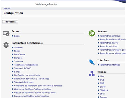 Illustration de l’écran du navigateur Web