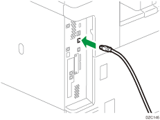 Illustration du raccordement du câble USB