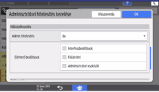 A kezelőpanel ismertetése