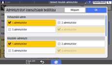 A kezelőpanel ismertetése