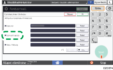 A kezelőpanel ismertetése