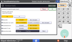 A kezelőpanel ismertetése
