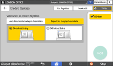 A kezelőpanel ismertetése