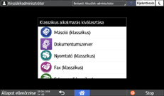 A kezelőpanel ismertetése