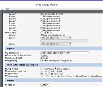 Skjermillustrasjon for nettleser