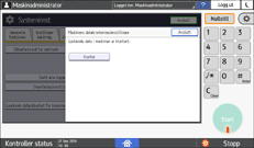 Illustrasjon av betjeningspanelet